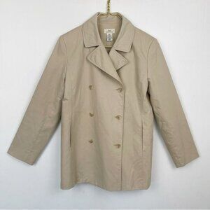 Brooks Brother 346 Double Breasted Khaki Trench Coat Small